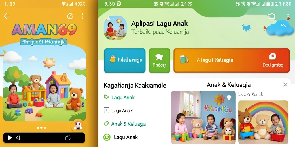 Antarmuka AMAN69 yang ceria dan ramah anak.