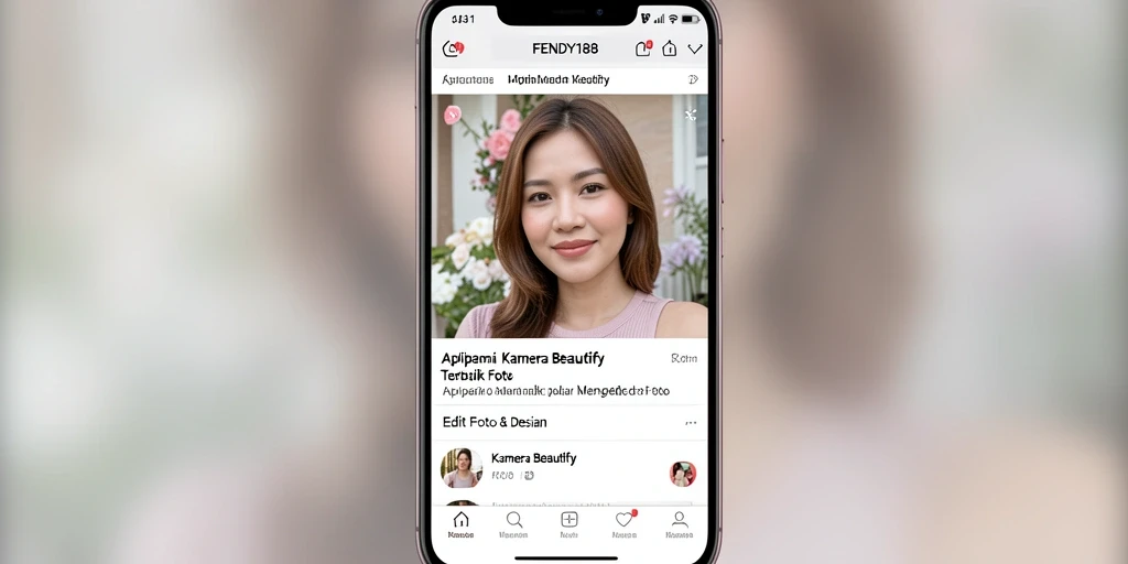 Tampilan antarmuka FENDY188 yang memudahkan pengeditan foto.