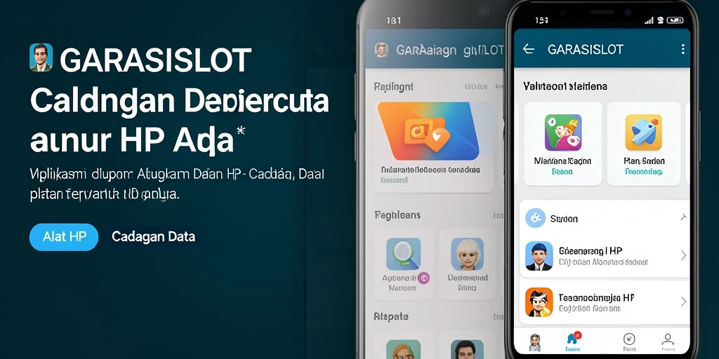 Tampilan antarmuka GARASISLOT untuk cadangan data yang mudah dan efisien.