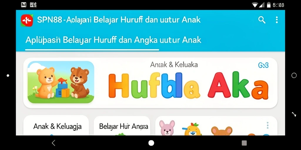 Antarmuka aplikasi SPN88 yang menarik dan edukatif.