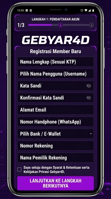 Panduan Registrasi Akun gebyar4d untuk Pengguna Android